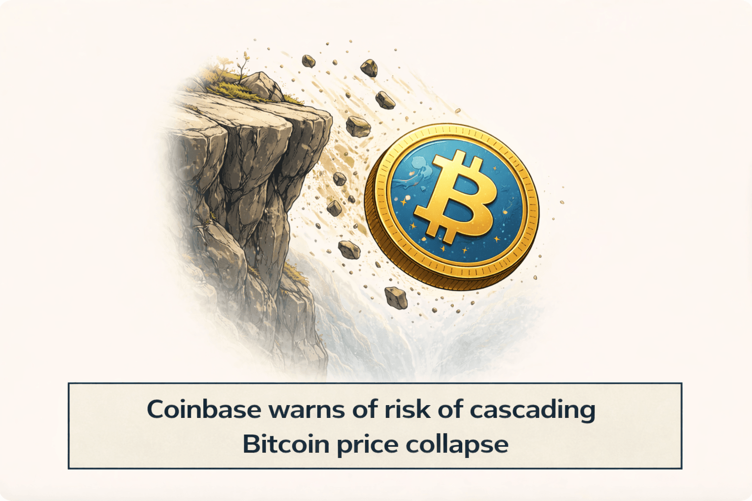 Coinbase предупреждает о риске каскадного обвала цены биткоина